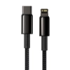 Kabel Baseus Tungsten Gold CATLWJ-A01 USB-C–Lightning 20W 2 m czarny