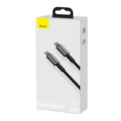 Baseus Tungsten Gold USB-C – USB-C 100W 1 m czarny – przewód ze złączami USB-C – USB-C w kolorze czarny.