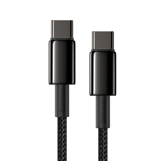 Baseus Tungsten Gold USB-C – USB-C 100 W 1 m czarny