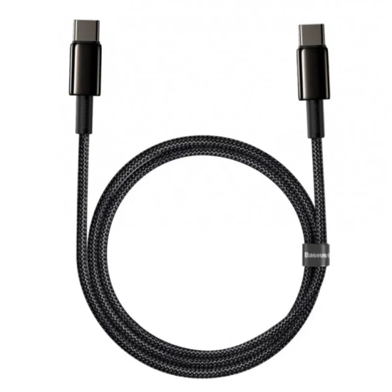 Baseus Tungsten Gold USB-C – USB-C 100 W 1 m czarny