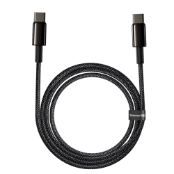 Baseus Tungsten Gold USB-C – USB-C 100W 2 m czarny – przewód ze złączami USB-C – USB-C w kolorze czarny.