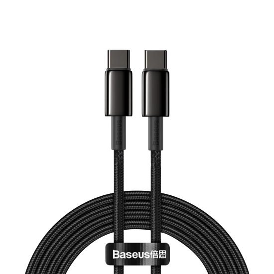 Baseus Tungsten Gold USB-C – USB-C 100 W 2 m czarny