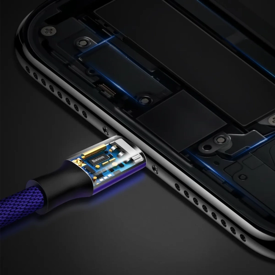 Baseus Kabel Yiven USB-A–Lightning 1,2 m niebieski