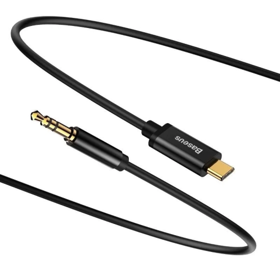 Baseus Kabel audio USB-C–mini jack 3,5 mm 1,2 m czarny