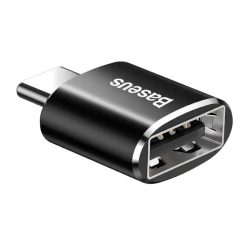 Adapter Baseus Mini USB-A do USB-C OTG czarny