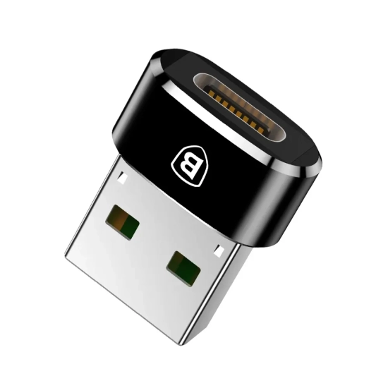Adapter Baseus Mini USB-C do USB-A 3A czarny