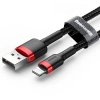 Baseus Cafule USB-A – Lightning 2,4A 0,5 m czarno-czerwony