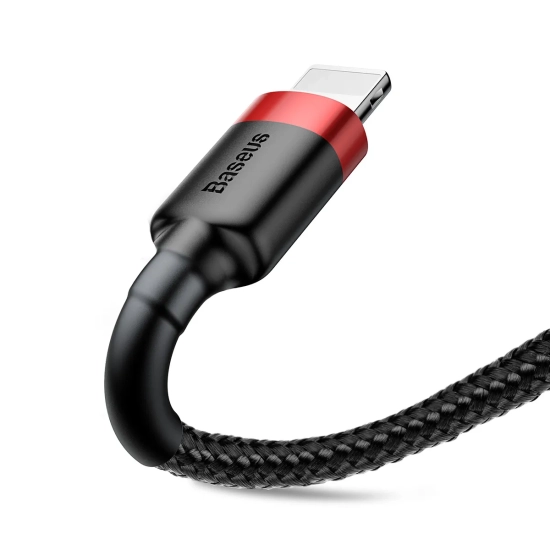 Baseus Cafule USB-A – Lightning 2,4A 0,5 m czarno-czerwony
