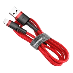Baseus Cafule USB-A – Lightning 2,4A 1 m czerwony – przewód ze złączami USB-A – Lightning w kolorze czerwony.