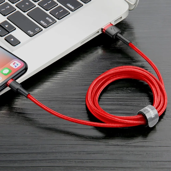 Baseus Cafule USB-A – Lightning 2,4A 1 m czerwony