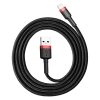 Kabel Baseus Cafule USB-A–Lightning 2,4A 1 m czarno-czerwony
