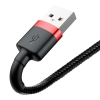 Kabel Baseus Cafule USB-A–Lightning 2,4A 1 m czarno-czerwony
