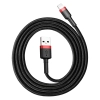 Baseus Cafule USB-A – Lightning 2,4A 1 m czarno-czerwony – przewód ze złączami USB-A – Lightning w kolorze czarno-czerwo