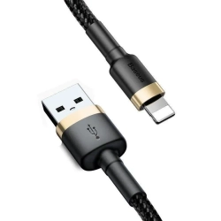 Kabel Baseus Cafule USB-A–Lightning 2.4A 1 m czarno-złoty