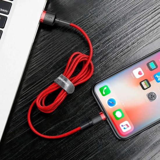 Baseus USB-A do Lightning kabel czerwony 2 m
