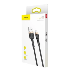 Kabel Baseus Cafule USB-A–Lightning 2 m złoto-czarny – produkt w dokładnym wariancie wskazanym kodem CALKLF-CV1, zgodny