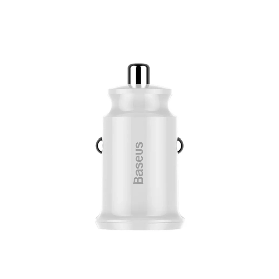 Baseus Grain ładowarka samochodowa 2x USB biała