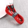 Kabel Baseus Cafule CATKLF-A09 USB-A–USB-C 3A 0,5 m czerwony