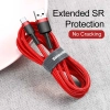 Kabel Baseus Cafule CATKLF-A09 USB-A–USB-C 3A 0,5 m czerwony