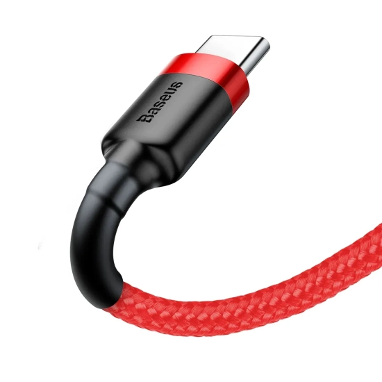 Kabel Baseus Cafule CATKLF-A09 USB-A–USB-C 3A 0,5 m czerwony