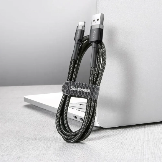 Baseus USB-A do USB-C kabel w oplocie QC3 0,5 m