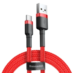Kabel Baseus Cafule USB-A–USB-C 3A 1 m czerwony
