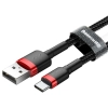 Kabel Baseus Cafule USB-A–USB-C 2A 2 m czarno-czerwony
