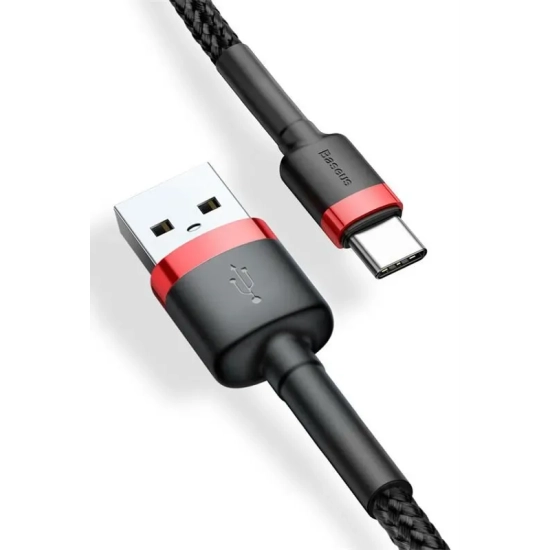 Kabel Baseus Cafule USB-A–USB-C 2A 2 m czarno-czerwony