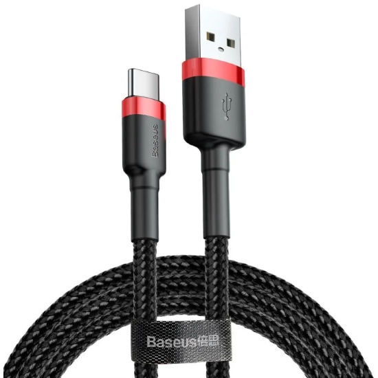 Baseus Cafule CATKLF-C91 USB-A – USB-C 2A 2,0 m czerwono-czarny – przewód ze złączami USB-A – USB-C w kolorze czerwono-c