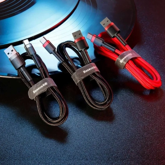 Baseus Cafule CATKLF-C91 USB-A – USB-C 2A 2,0 m czerwono-czarny