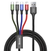 Kabel Baseus Fast 4w1 CA1T4-A01 USB-A 3,5A 1,2 m czarny