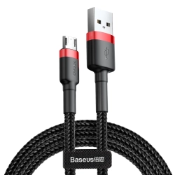 Baseus Cafule USB-A – micro USB 2,4A 1 m czarno-czerwony – przewód ze złączami USB-A – micro USB w kolorze czarno-czerwo