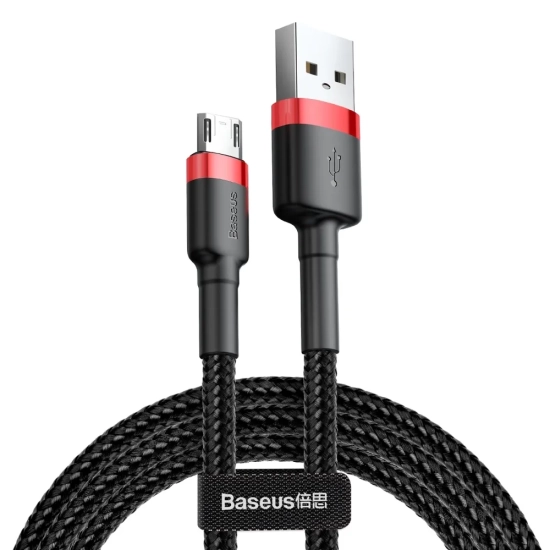 Baseus Cafule USB-A – micro USB 2,4A 1 m czarno-czerwony – przewód ze złączami USB-A – micro USB w kolorze czarno-czerwo
