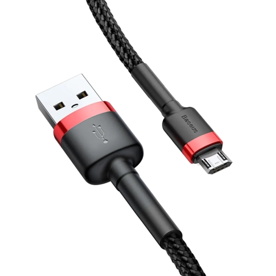 Baseus Cafule USB-A – micro USB 2,4A 1 m czarno-czerwony