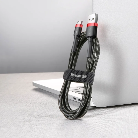 Baseus Cafule USB-A – micro USB 2,4A 1 m czarno-czerwony