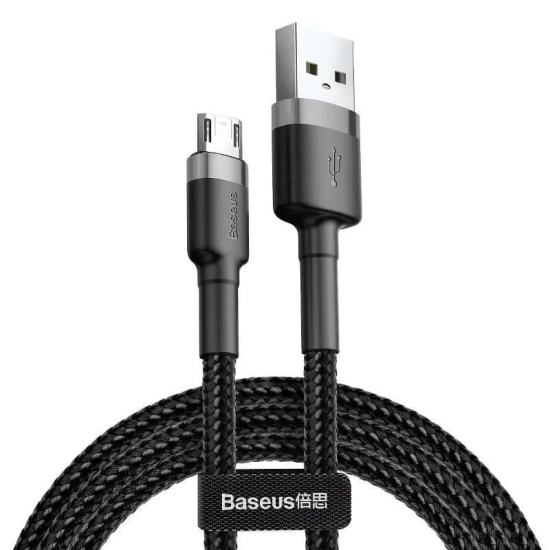 Kabel Baseus Cafule USB-A–Micro-USB 1,5A 2 m czarno-szary