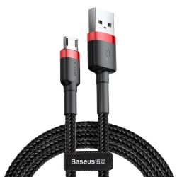 Baseus Cafule CAMKLF-C91 USB-A – micro USB 1,5A 2,0 m czarno-czerwony – przewód ze złączami USB-A – micro USB w kolorze
