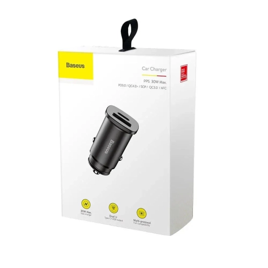 Baseus ładowarka samochodowa USB-C czarna