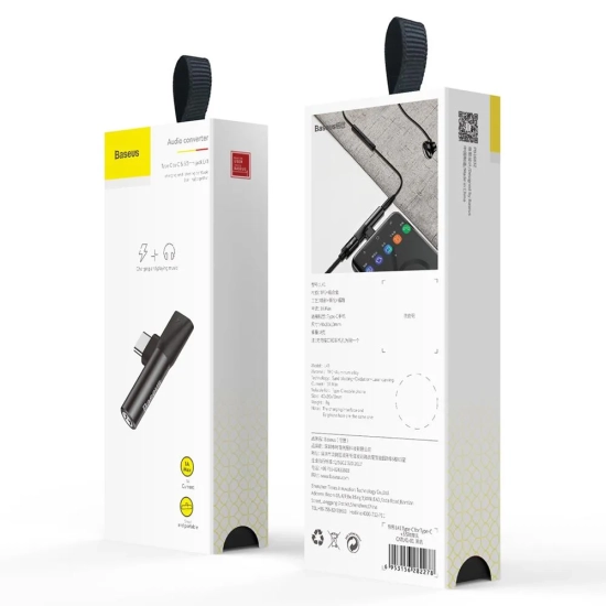Baseus L41 CATL41-01 adapter USB-C na USB-C + jack 3,5 mm