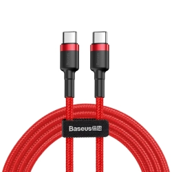 Główne zdjęcie produktu: Kabel Baseus Cafule CATKLF-G09 USB-C–USB-C 1 m 60 W czerwony.