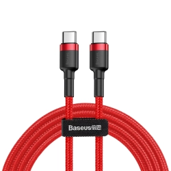 Baseus Cafule CATKLF-H09 USB-C – USB-C 60W 2,0 m czerwony – przewód ze złączami USB-C – USB-C w kolorze czerwony.