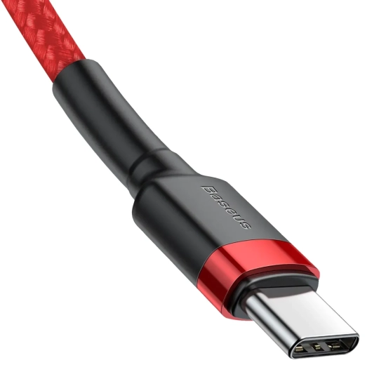 Kabel Baseus Cafule CATKLF-H09 USB-C–USB-C 60W 2 m czerwony