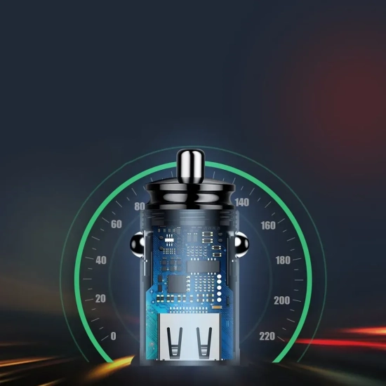 Inteligentna ładowarka samochodowa Circular 2x USB QC3.0 Quick Charge 3.0