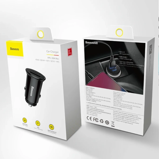Baseus Ładowarka samochodowa Circular PPS 30 W USB-C