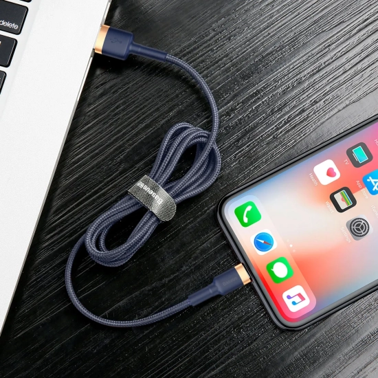 Baseus Cafule USB-A – Lightning 2,4A 1 m niebiesko-złoty