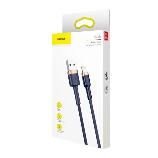 Baseus Cafule CALKLF-CV3 USB-A – Lightning 1,5A 2,0 m złoto-niebieski