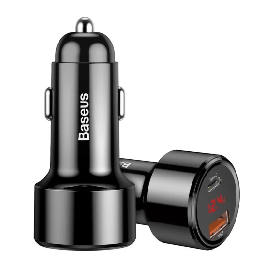 Baseus Magic Series PPS ładowarka samochodowa 45W USB-C czarna — wariant produktu marki Baseus, kolor czarny, moc do 45W