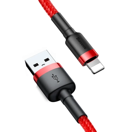 Kabel Baseus Cafule USB-A – Lightning 2A 3 m czerwony