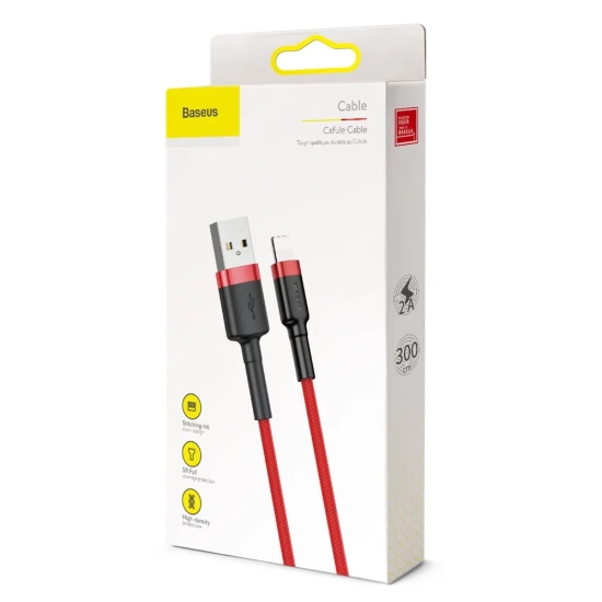 Baseus Cafule USB-A – Lightning 2A 3 m czerwony