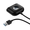 Hub USB Baseus Square Round 4w1 1 m czarny